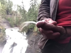 Nearly Caught By Hikers After Jizzing In Front Of Trent Falls Vancouver Island