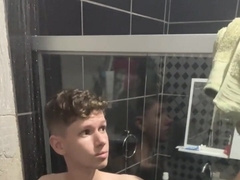 Thin Twunk Taking a Bathroom and Demonstrating His Total Nude Bod