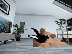 Insatiable femboy getting used like a toy on Roblox Condo