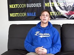 Auditioning jock jerking off for the camera