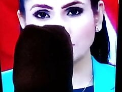 News Anchor Rubika Liyaqat Cum Shot & Spit Tribute