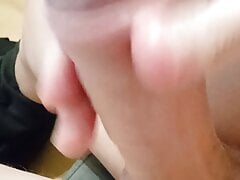 Guy cums from handjob