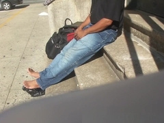 Smelly Feet Massage Outdoors