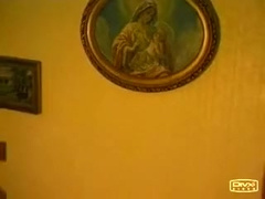 Feet petting ending in bonking.