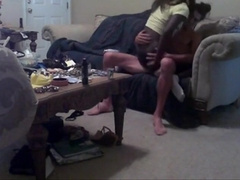 Black She-creature Barebacked by Tall White Dude