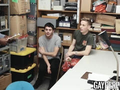 Stealing twinks get their asses pummeled by black security