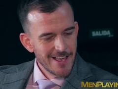 Bearded businessmen Franky Fox and Jp Dubois hard bareback