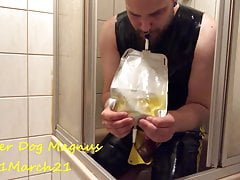Rubber Piss slave 3v3 cum