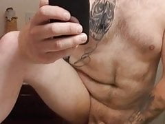 Jerking off before shower