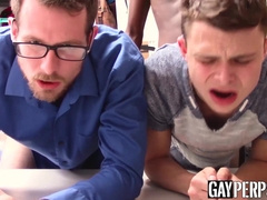 Security bear pounds tight white twinks butt hole very deep