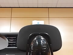 Anal with the 80mm classic egg shaped plug.  session 063. 20220819