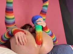Size goddess femboy Raine opened up out by stallion fake penis (TOTAL VID)