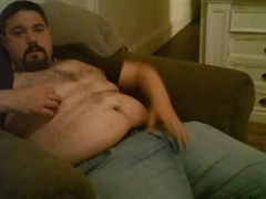 Chubby Bear Daddy Strokes and Cums