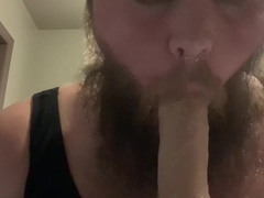 Hubby feminized and facial cumshot!