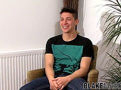 Joyful British amateur enjoys firm climax after stroking his shaft