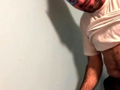 Man masturbating, watch, hairy gay