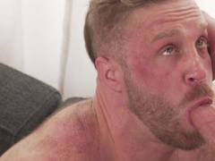 Hairy bear screams with more and more cock gaping his ass