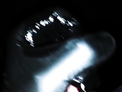 ...slow & intense! Masturbate with black latex Gloves!
