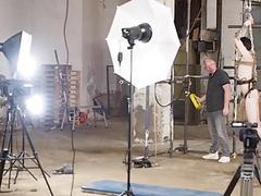 Twink tied up by an older man for gay BDSM