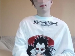 fellow guzzles jizz from a used love glove