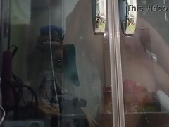 Frolicking with my donk in the douche stall