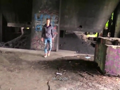 Youngster Gets His Cock-squeezing Bum Spread Railing On A Immense Pecker