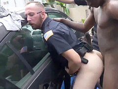 super-hot shirtless cops fag Serial Tagger gets caught in the act