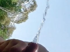 Pissing outdoors
