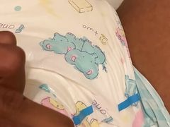 BBC Jerking Off In Wet Diaper