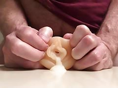 Cumming through my pussy toy after fucking it