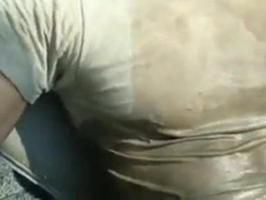 Public Masturbation: Airport Pee and Cum