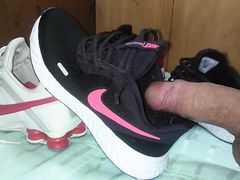 Cumshot inside Nike Revolution 5