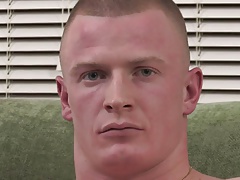Tattooed stud gets naked and shows off his hard cock