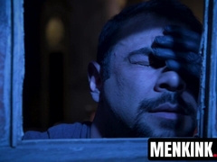 Brian Adams punishes hunk thief Draven Navarro with bondage torment