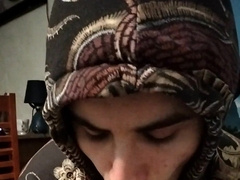 Soldier is getting fine bj and deep-throat from a fine fellow