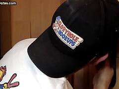 Gloryhole DILF loves sucking black dick till cum in mouth