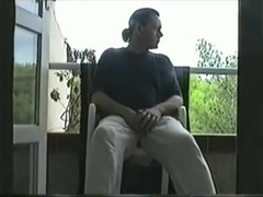 slow Jerk-Off on Balcony