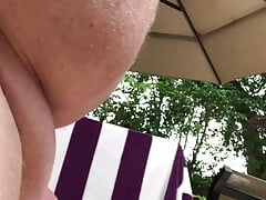 Chubby uncut bear - outdoor naked walk