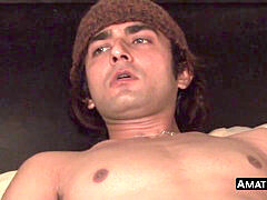 crazy booty pirate jacks his hairy shaft and cums