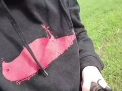 Walking Naked To A New Place With Tracks And Blug Plug,dildo