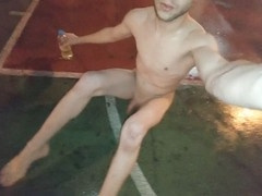 Skinny uncut twink enjoys outdoor fun with uncut cocks