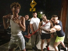 Young lad gets creampied after merciless anal with a random dude