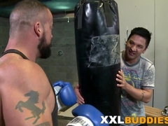 Tatted up dangled buff grizzly licks butthole bangs and deep-throats