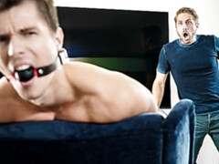 Bound Alex Chandler submits to his master, Wesley Woods