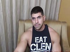 Muscular straight guy Damien accepts strangers offer for sex