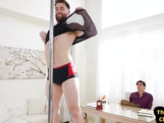 THE HANDBALLING PUB - Jockstrap stripper fisted and plowed by audition jock (Fetish Fatale)