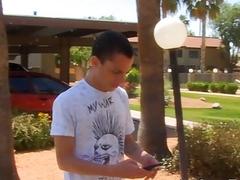 Twink gives jock some anal from behind