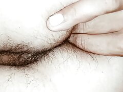 Teen boy show big hairy ass and fucking first time big black dildo .