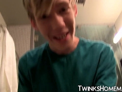 Thin Youngster Plays With His Schlong In The Douche Solo