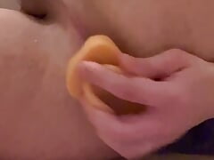 Italian twink boy enjoys a big dildo in his ass